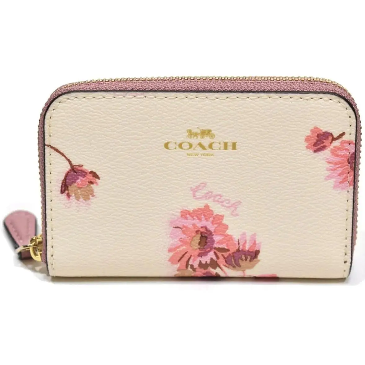 Coach Zip Around Coin Case with Multi Floral Print 87796