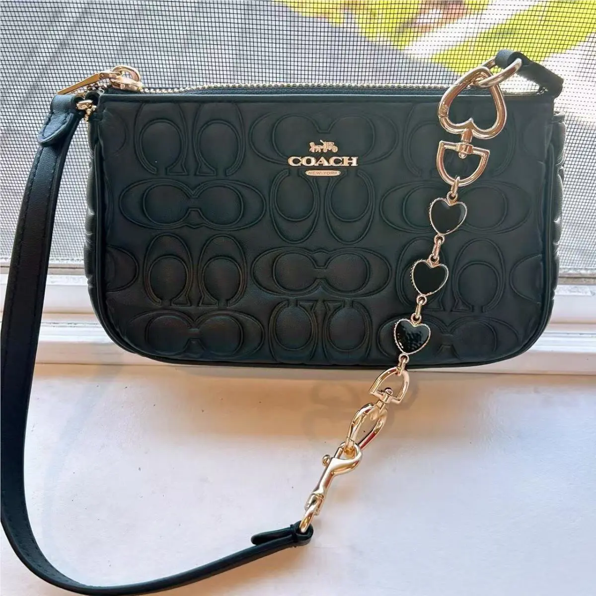 Coach Nolita 19 In Signature Leather CZ456 Plus Extended Heart Cha