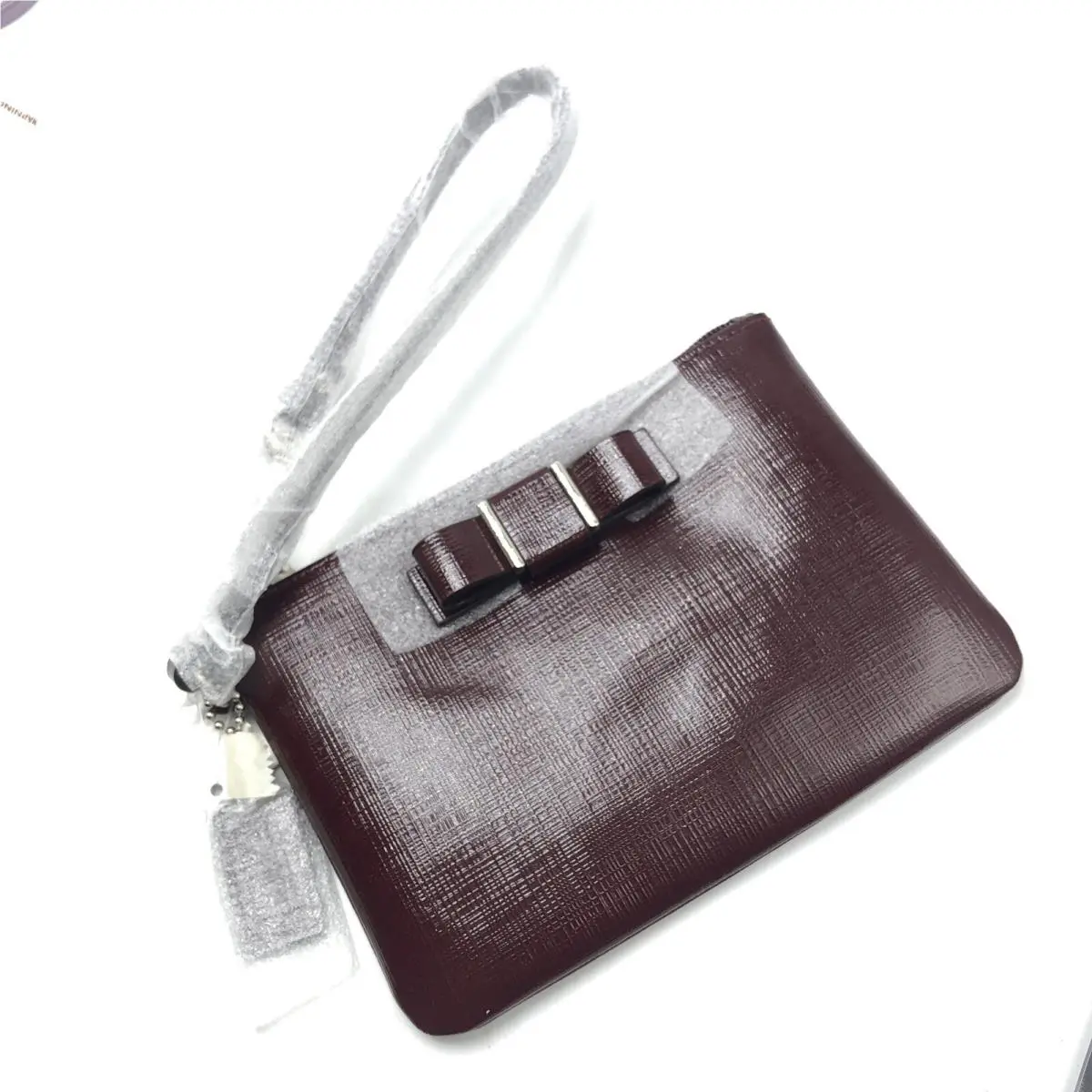 Coach Womens Sherry Bow Wristlet Canvas Purse F52137