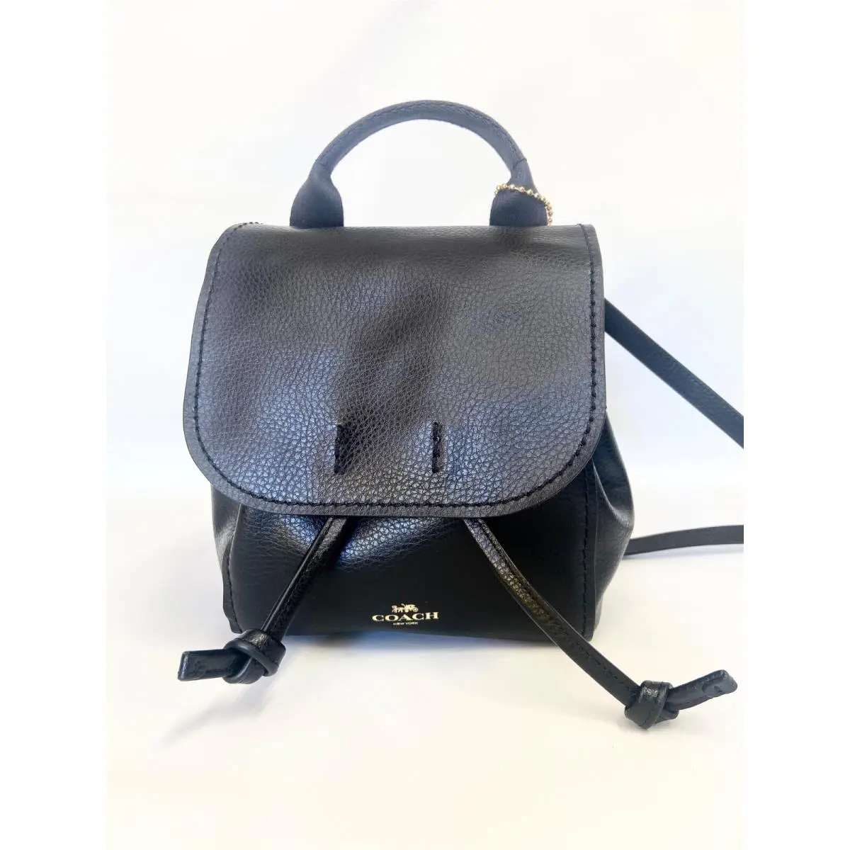 Coach F59819 Derby Leather Backpack Black