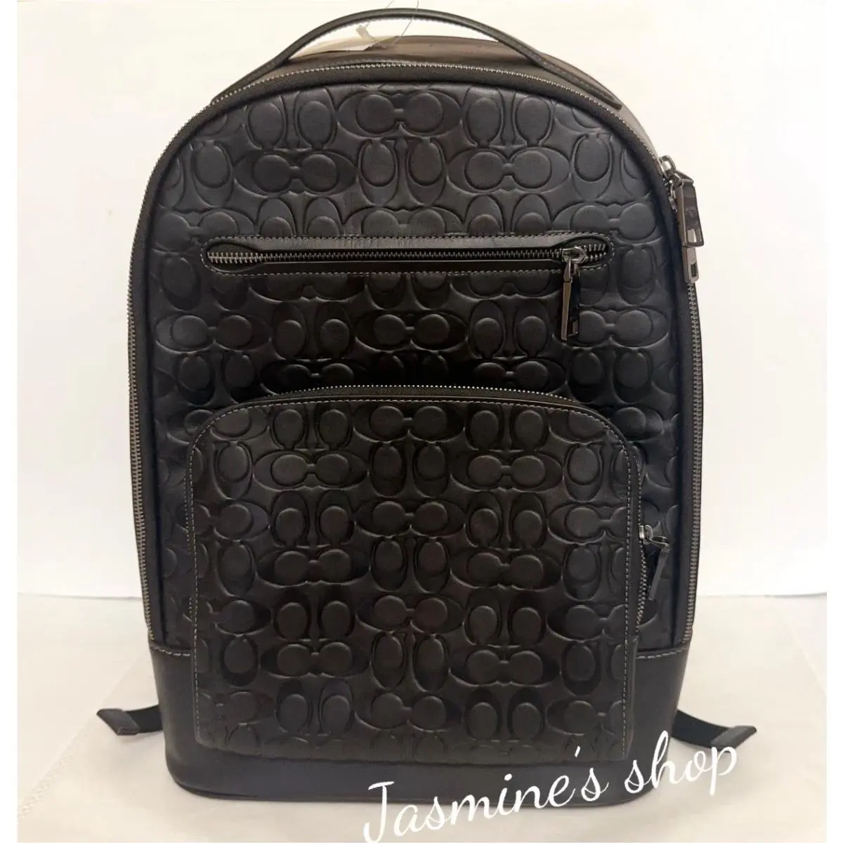 Coach Ethan Backpack Signature Leather Men`s CY765 Black
