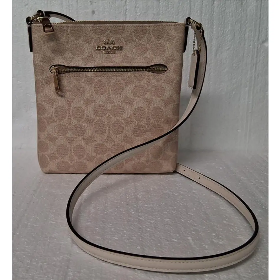 Mini Rowan File Bag Purse In Signature Canvas CW325 Im/sand/chalk by Coach