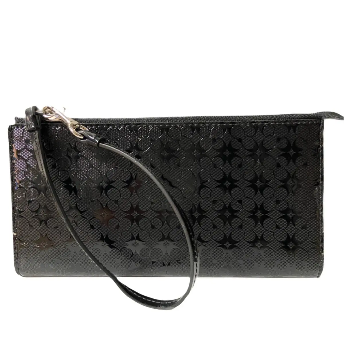 Coach Embossed Signature Zippy Wallet Wristlet