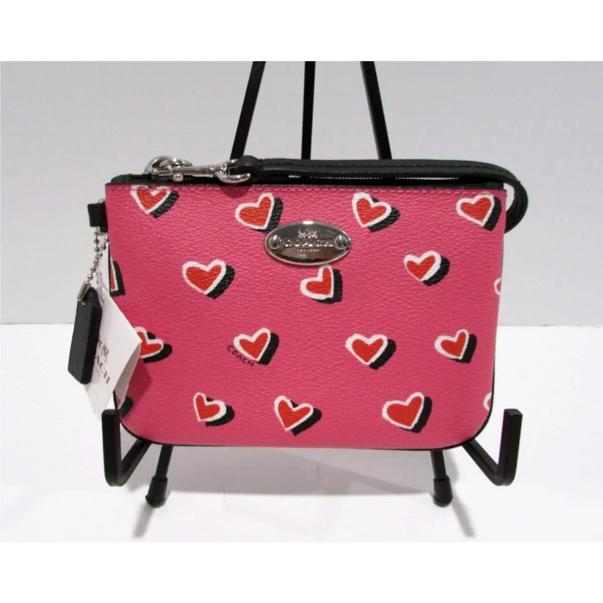 Coach Hearts Print Small Wristlet F52560