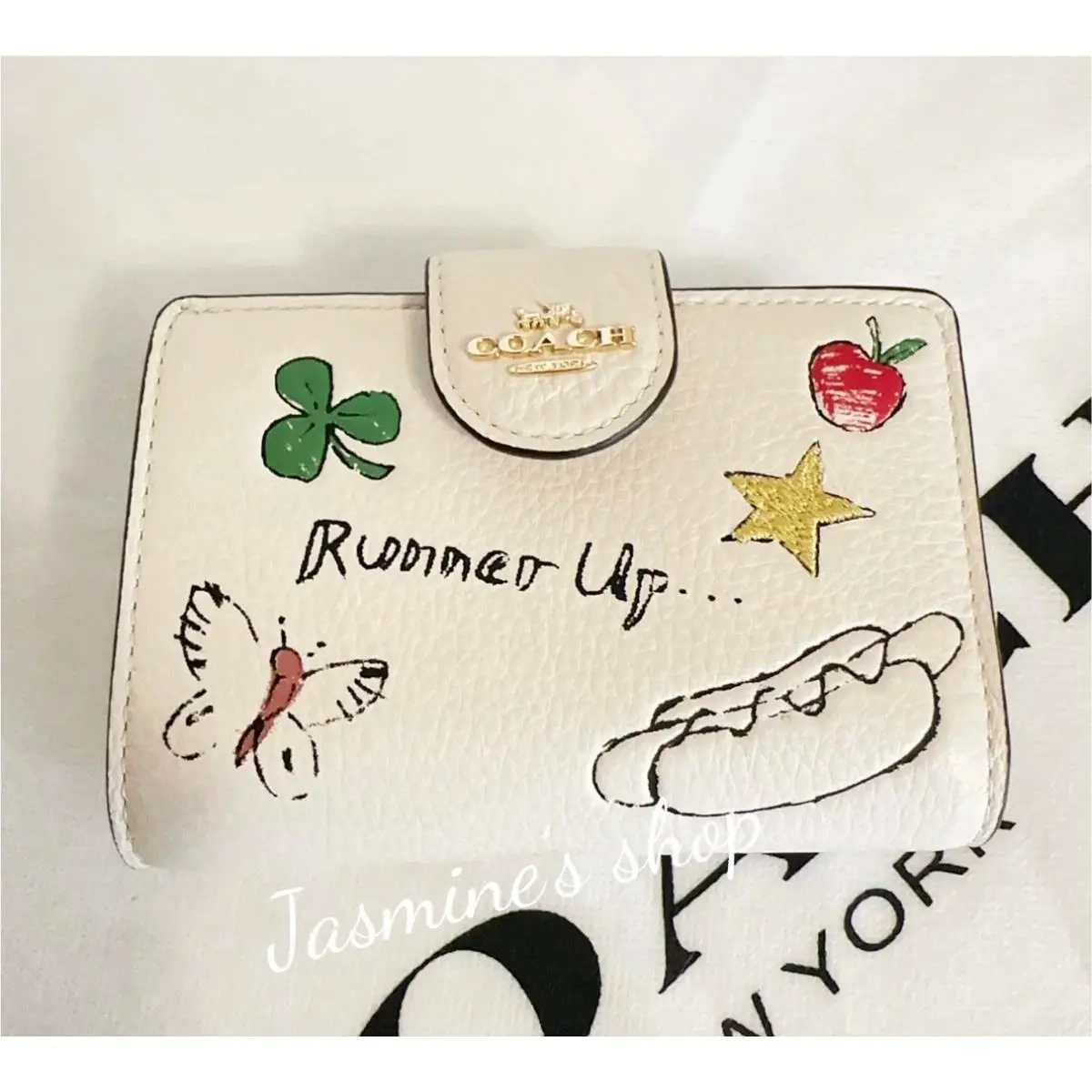 Coach Medium Corner Zip Wallet with Sketch Print CAO94
