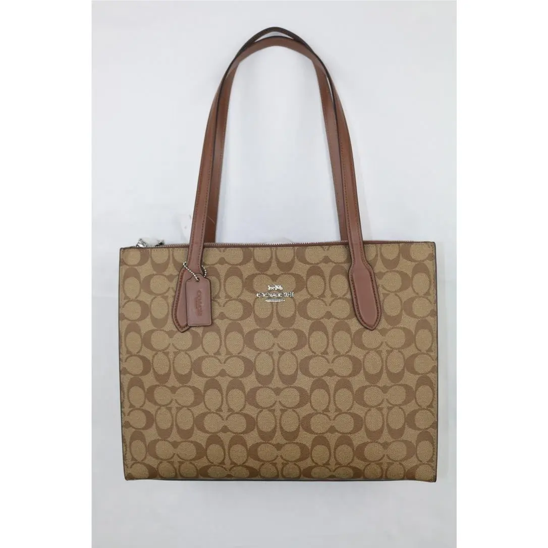 Coach Nina Carryall Signature Canvas Khaki/saddle CL399