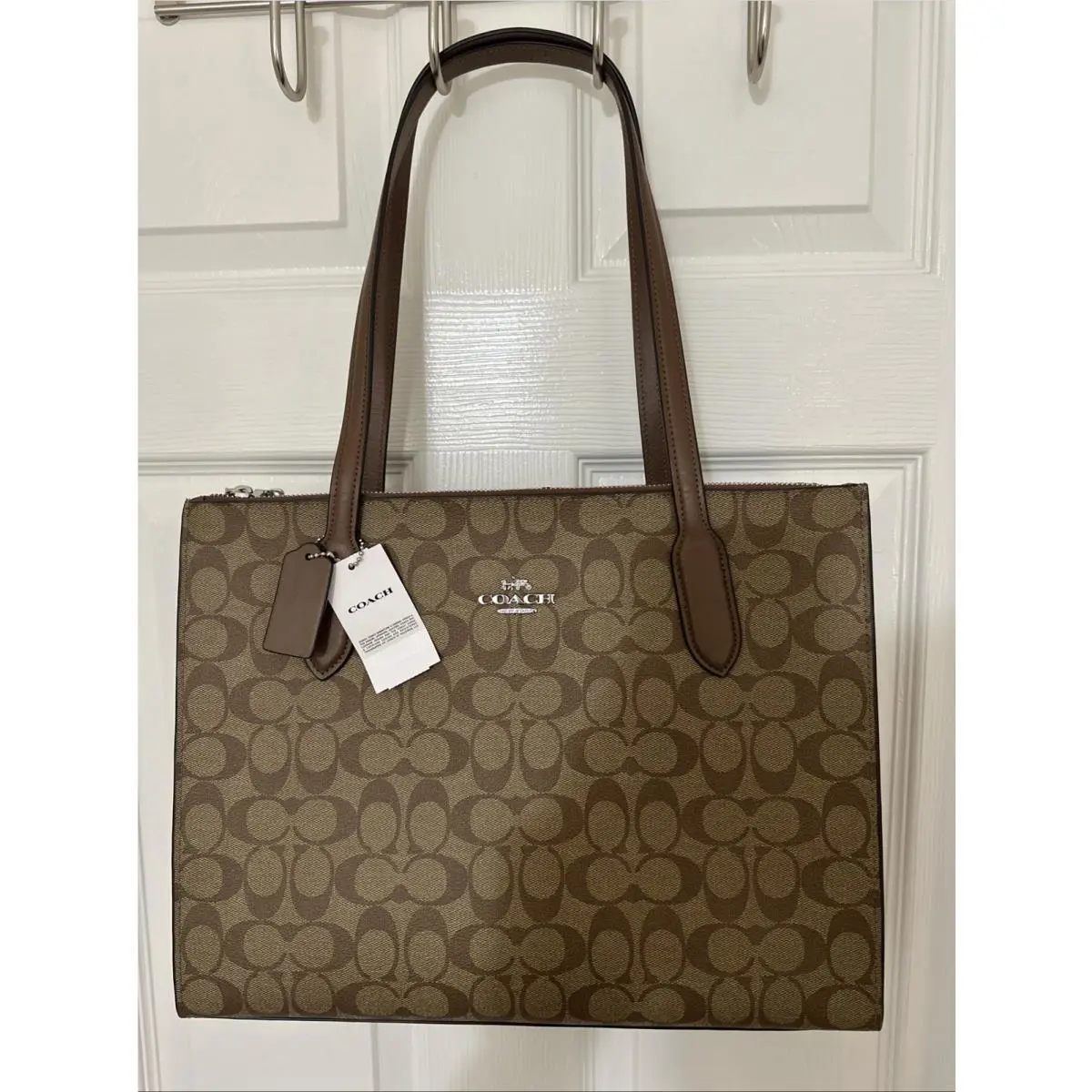Coach Nina Carryall Signature Canvas Khaki/saddle CL399