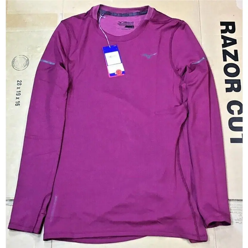 Mizuno Women`s Breath Thermo Long Sleeve Red Plum H23