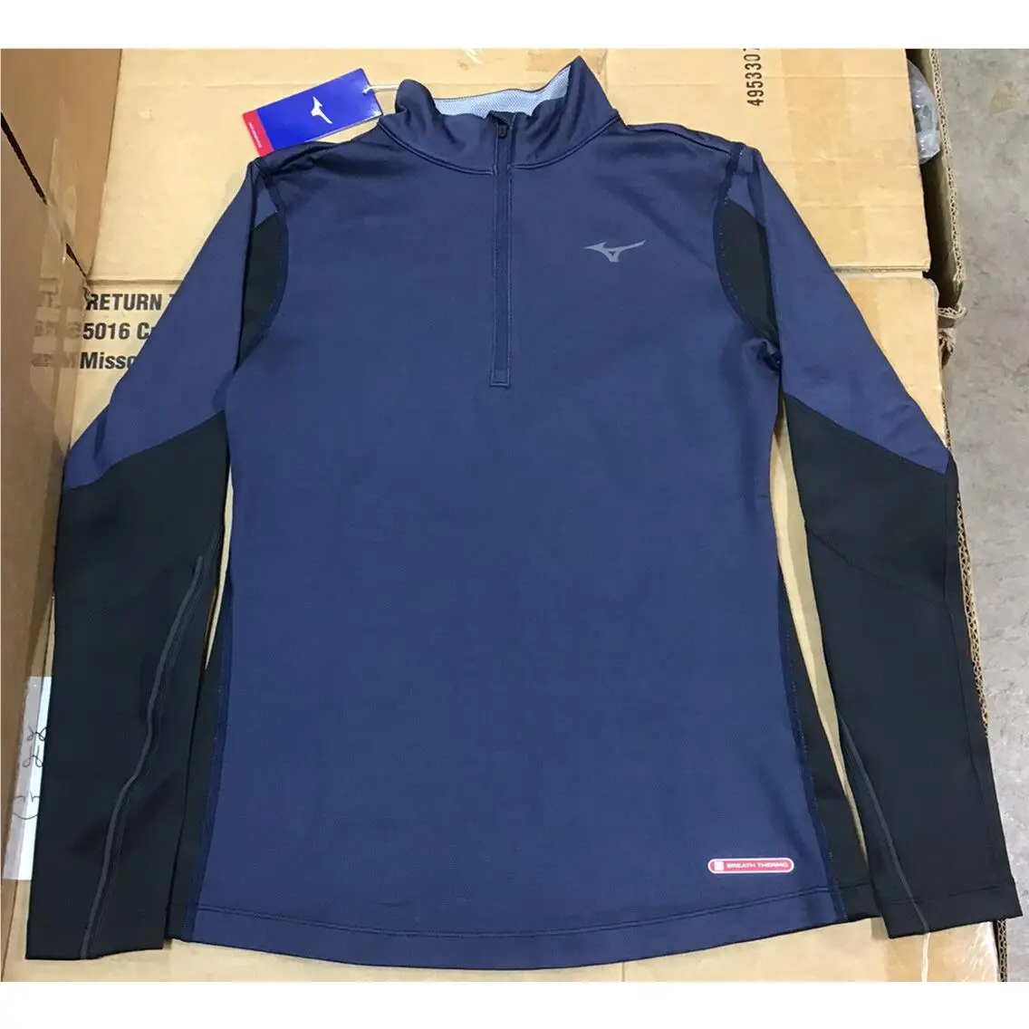 Mizuno Women’s Top Breath Thermo Half Zip Indigo Black Long Sleeve Jacket Y22
