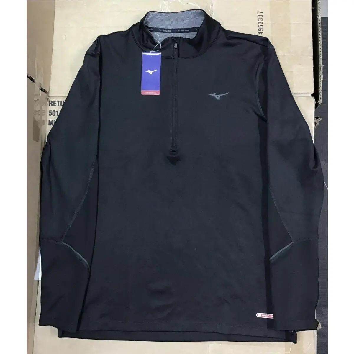 Mizuno clothing - Breath Thermo - Breath Thermo - Multicolor, s: Magnet Black 1