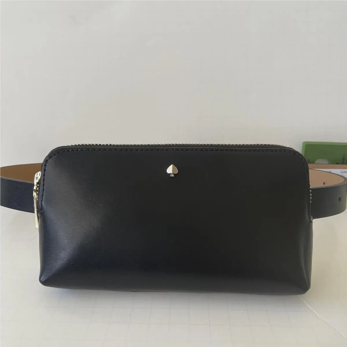Kate Spade Zip Top Leather Belt Bag Fanny Pack Black S/m Retail