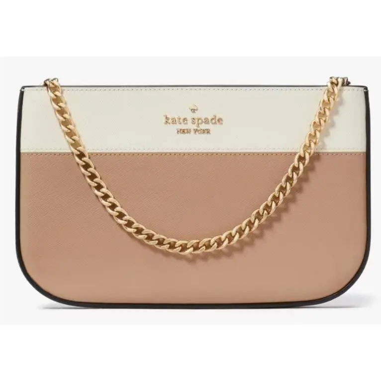 Kate Spade Madison Lilly Leather Pochette Hazelnut 9 X 5 X 1