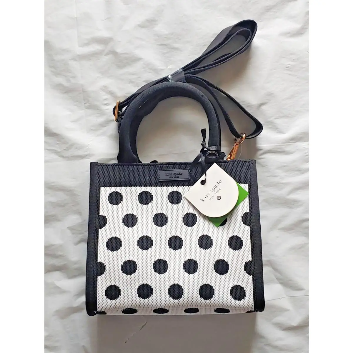 Kate Spade New York X Target Stripe Knit Crossbody Bag - Black/white