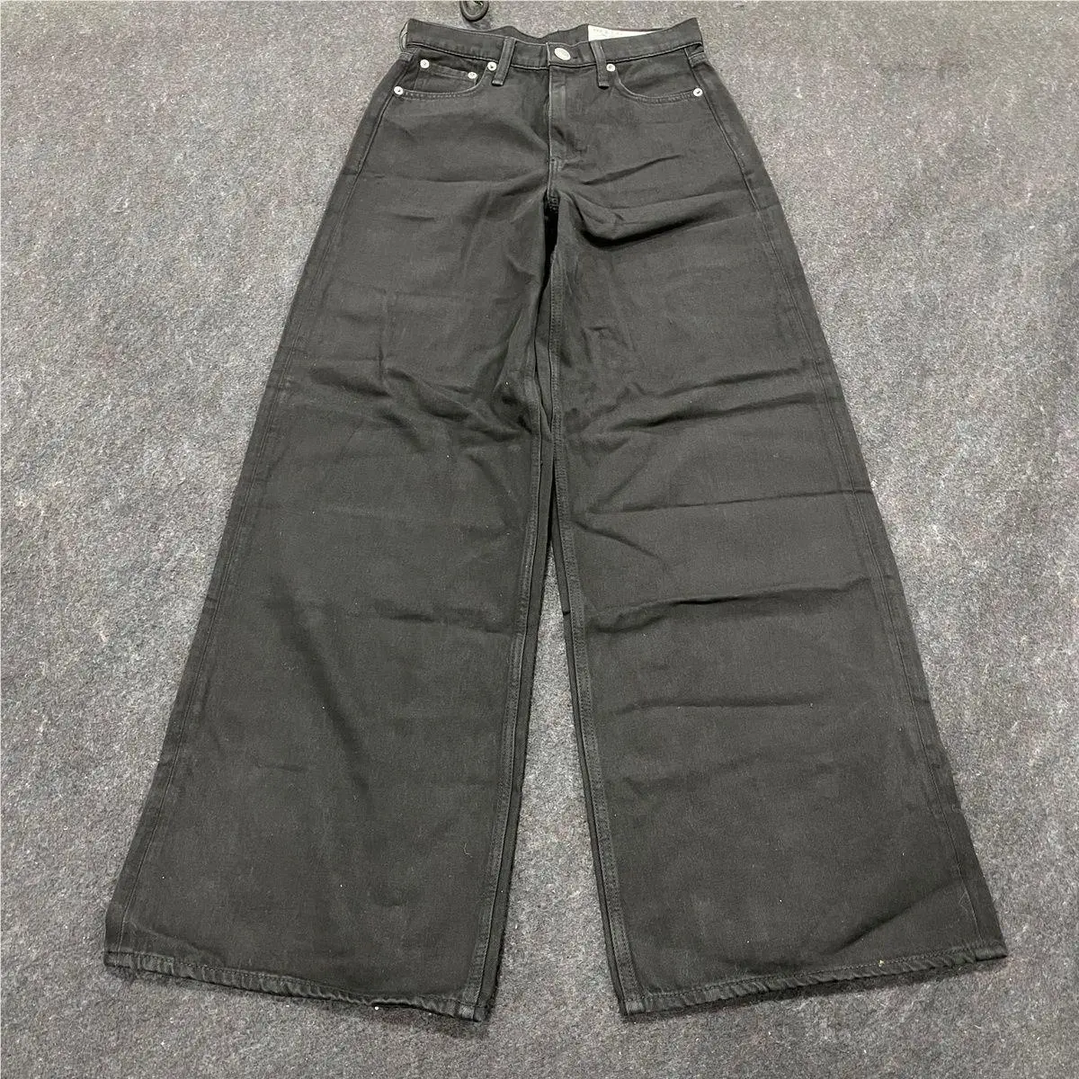 Rag Bone Sofie High Rise Ultra Wide Leg Jeans Women`s Size 25 Black
