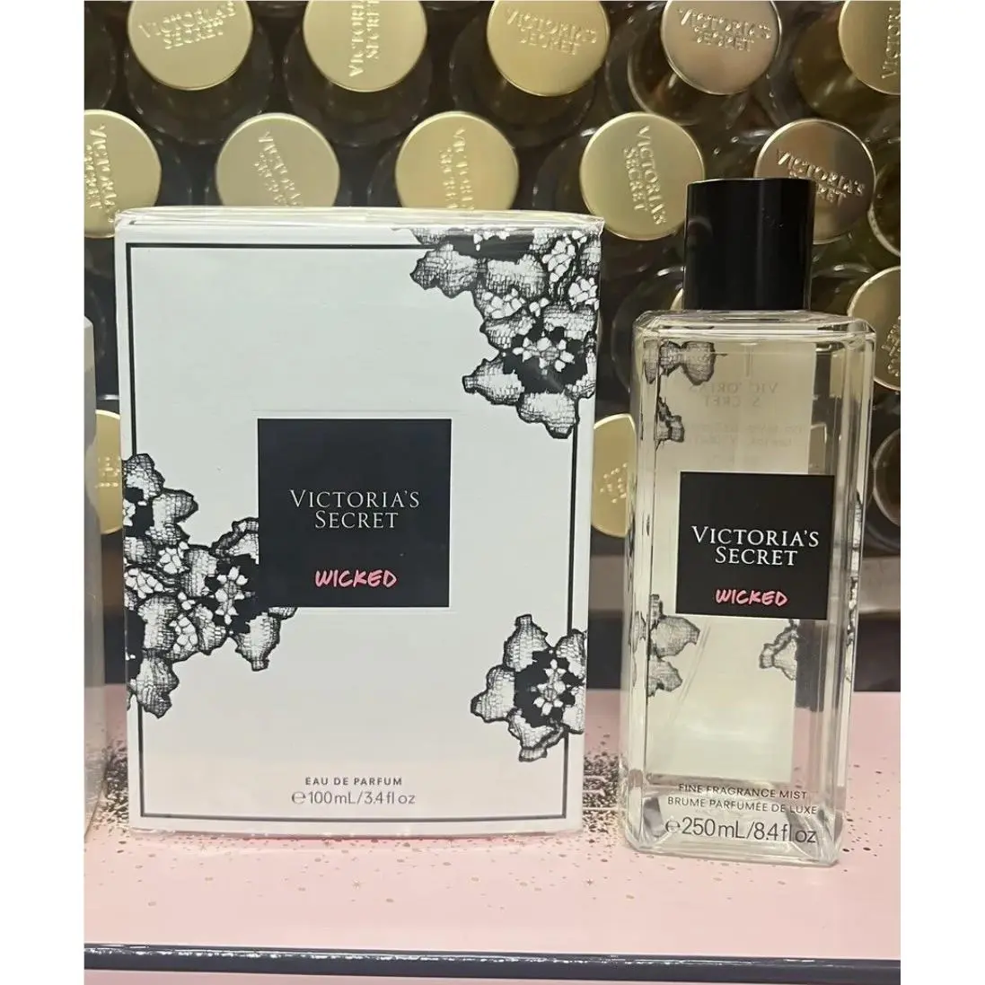 2 Pc Victoria`s Secret Wicked Edp 3.4 Fl Oz and Fragrance Mist 8.4