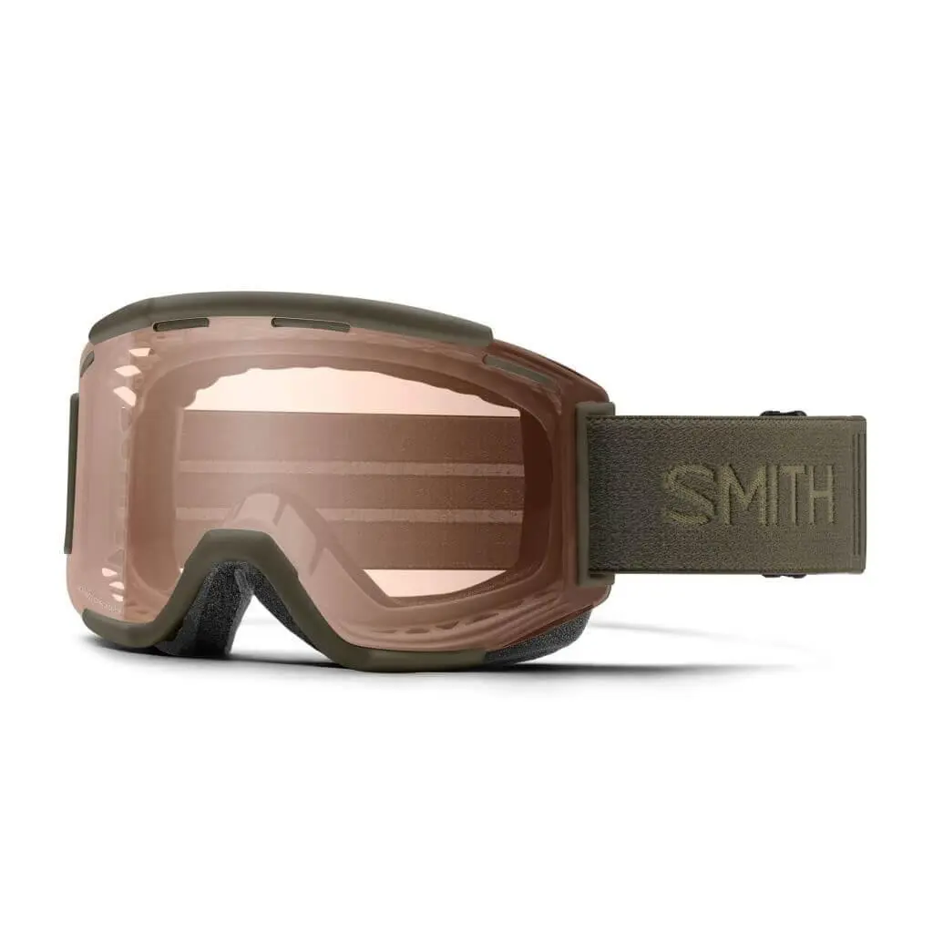 Smith Squad Mountain Bike Goggles Authorized Smith Dealer Forest w/Amber High Contrast by Smith Optics