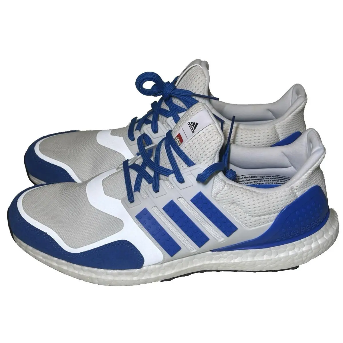 Adidas Ultraboost Dna X Lego Colors Mens Sz 10 White/shock Blue Running Sneaker