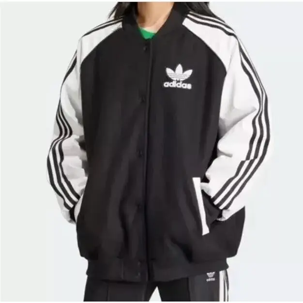 Adidas clothing - Adidas SST Oversized Varsity Jacket - IR5519 - White 5