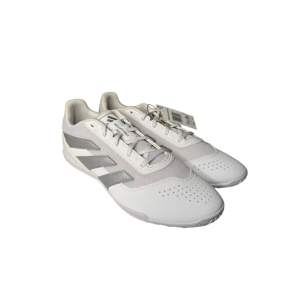 Adidas Predator Club Soccer Shoes White Gray Men’s 11.5 Women’s 12.5