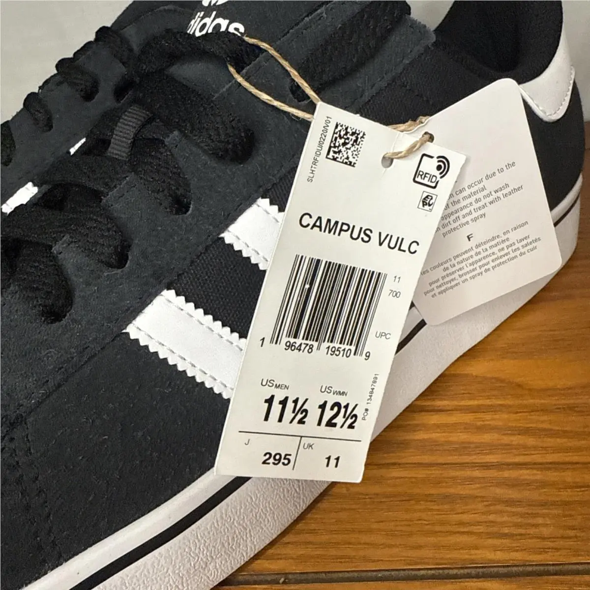 Adidas shoes - adidas Campus - Campus - ID1372 - Black, Manufacturer: Core Black/Cloud White/Gum (UPC: 196478195109) 5
