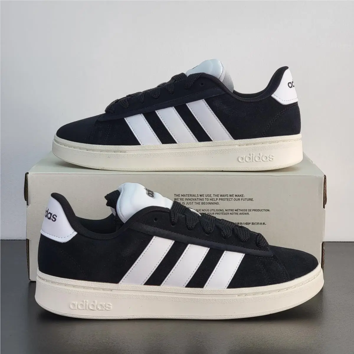 Adidas Grand Court Alpha 00s Men`s Size 12 Athletic Shoes Black Casual Sneakers