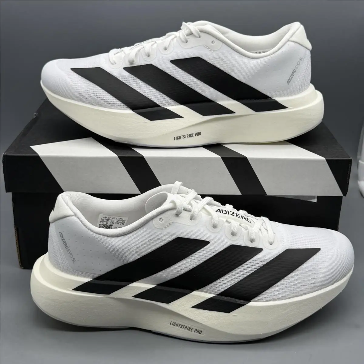 Adidas Adizero Evo SL Women’s 7.5 Running Training Gym Shoes Black White