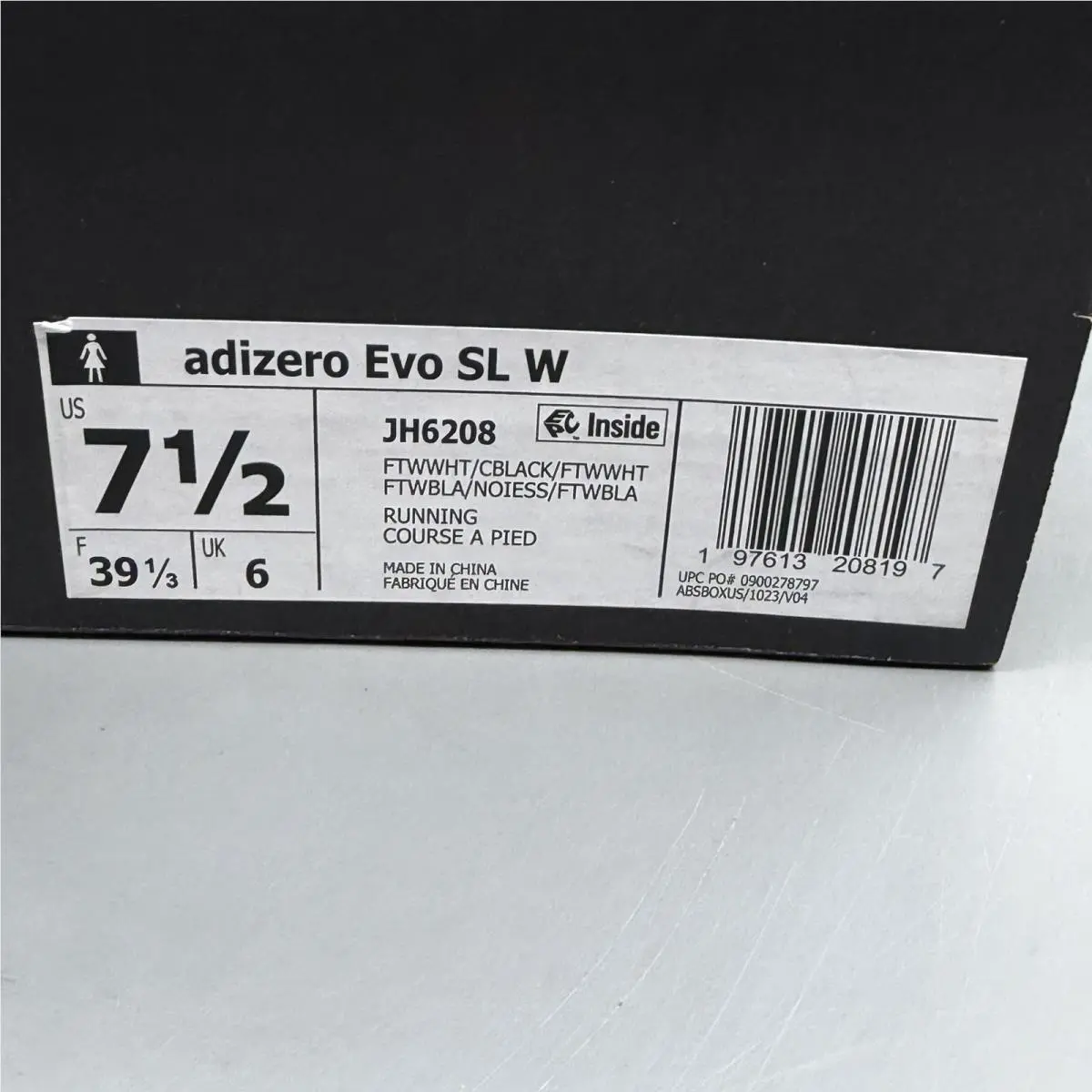 Adidas shoes - Adidas Adizero Evo SL - Adizero Evo - JH6208 - Black (UPC: 0197613208197) 12