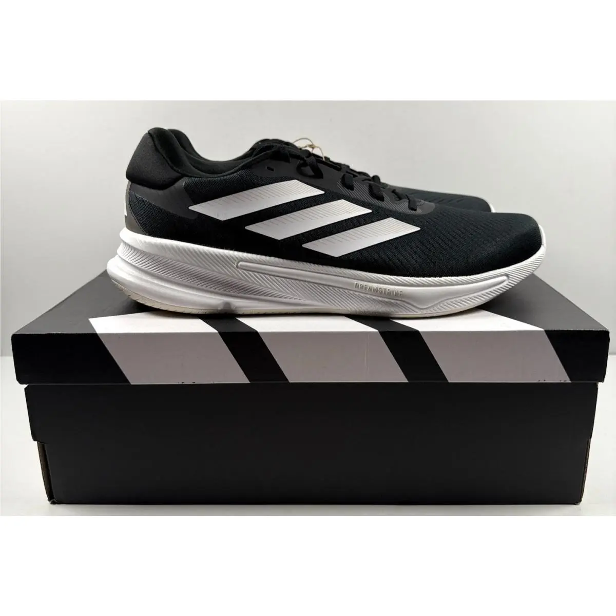Adidas Supernova Ease M Shoes Men`s Size 12 Core Black White Charcoal JI1426