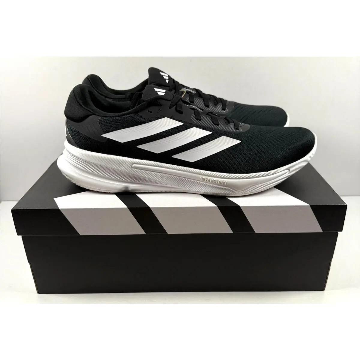 Adidas Supernova Ease M Shoes Men`s Size 12 Core Black White Charcoal JI1426