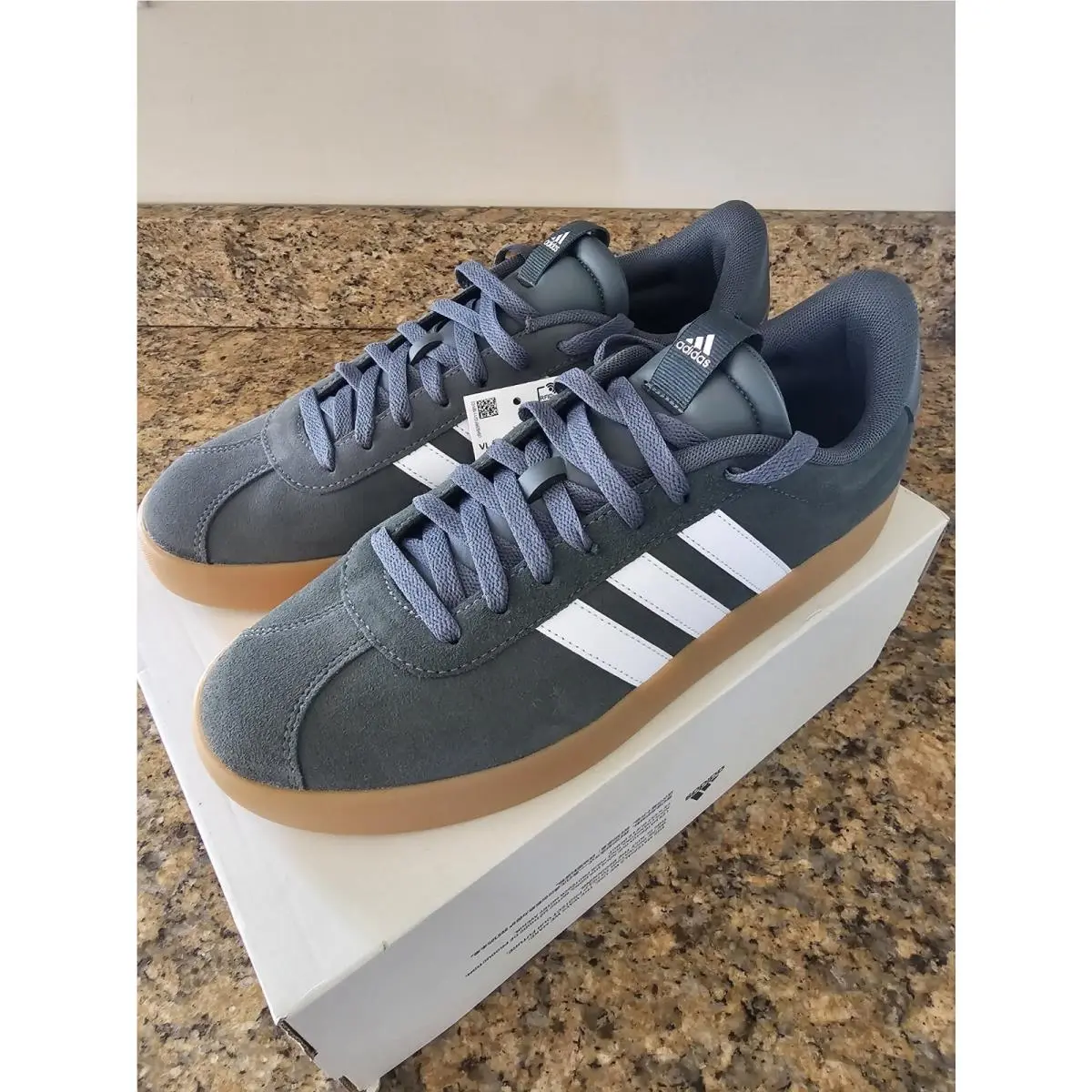 Size 10.5 -  vl Court 3.0 Legend Ivy Cloud White Gum id 6277 by Adidas
