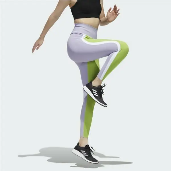 Adidas Primeknit Training Tights Women`s Fine Pants Size L Green Purple GD9401