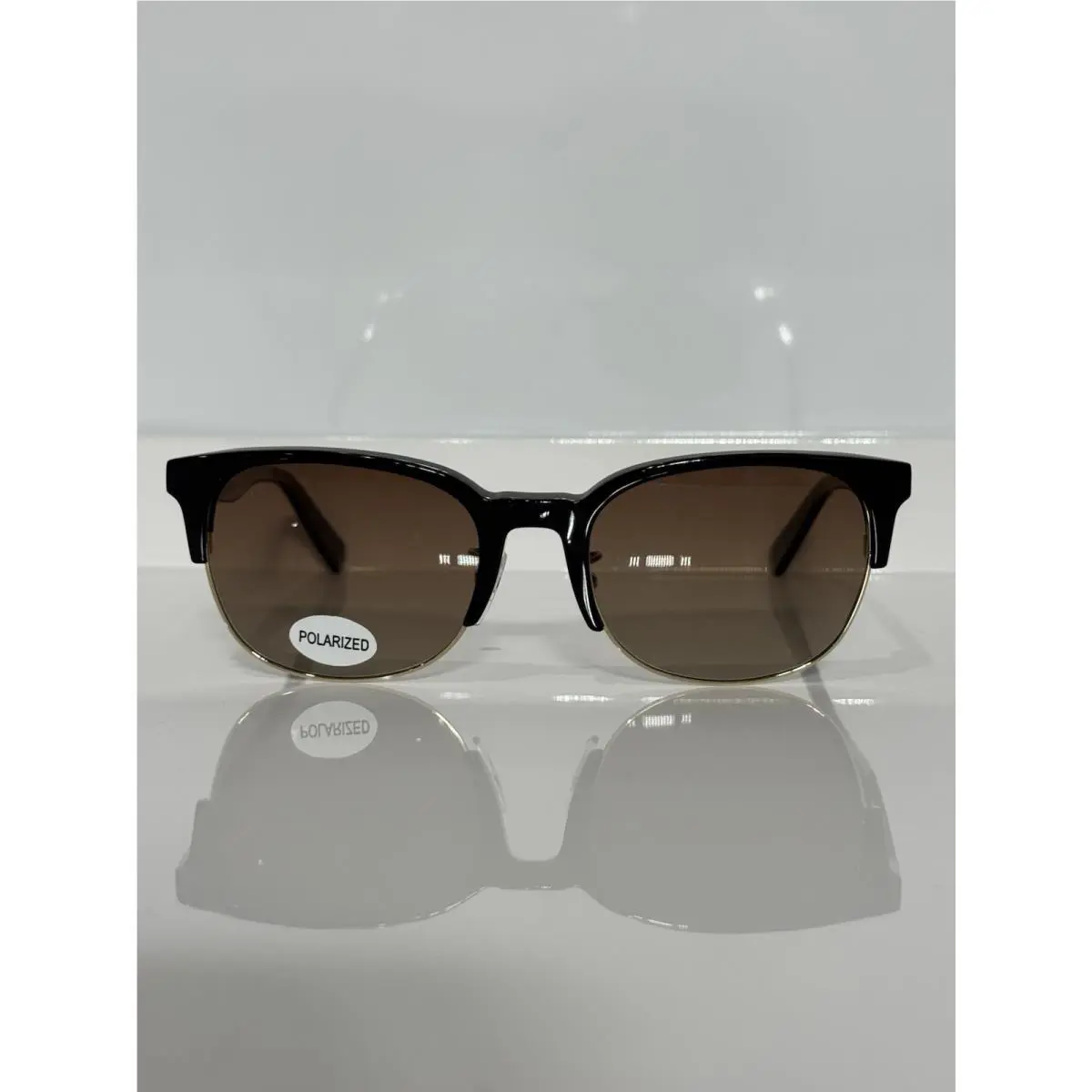 Celine CL 1504/F Black Gold Metal Custom Polarized Brown Gradient Sunglasses