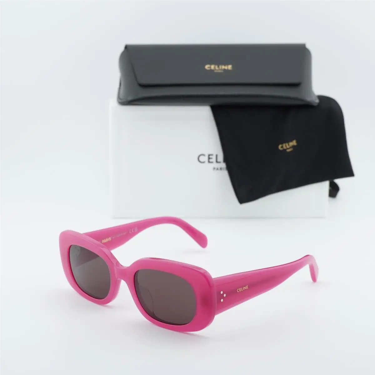Celine CL40287U 72E Shiny Pink/brown 51-21-140 Sunglasses