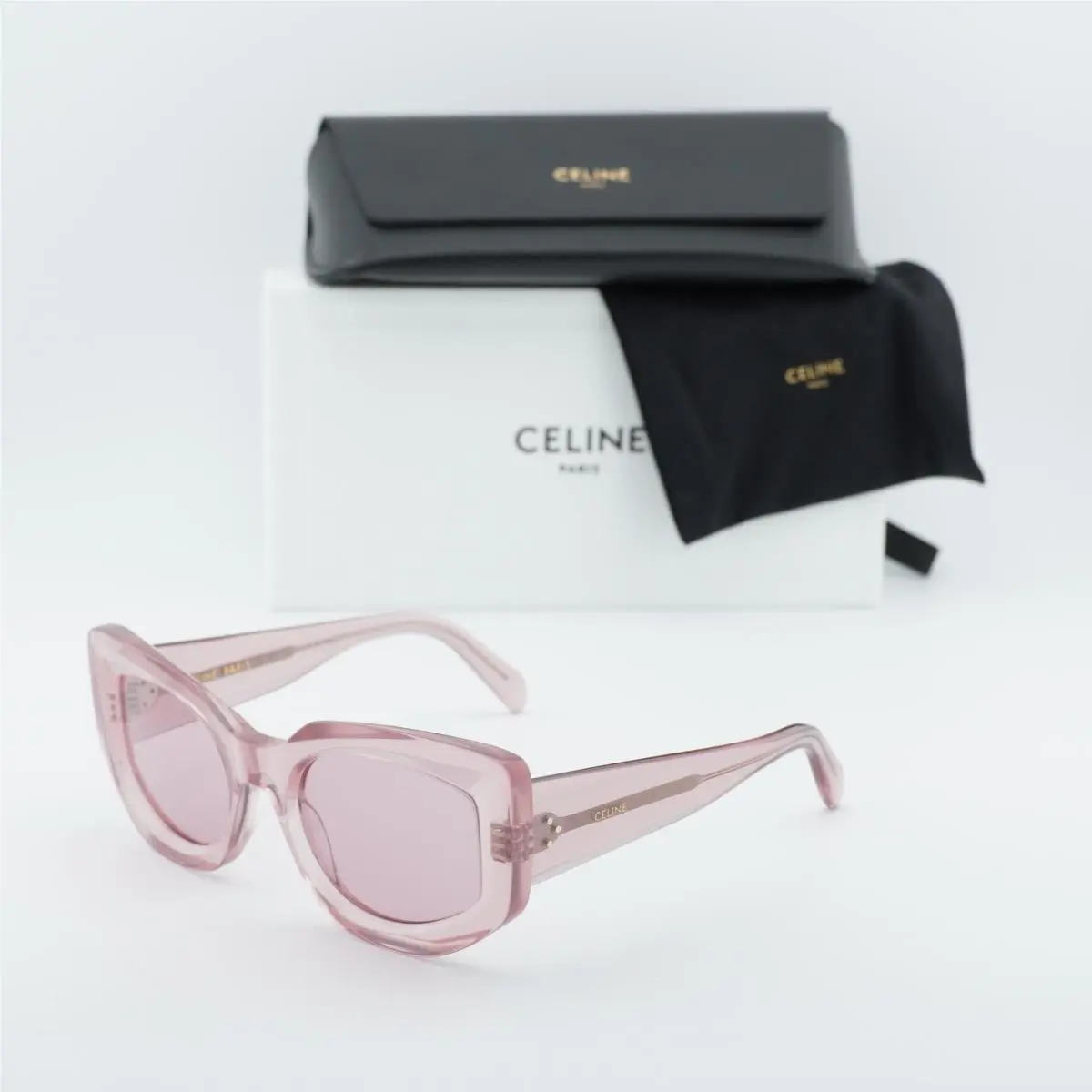 CL40277I 72Y Transparent Pink/pink 54-20-140 Sunglasses by Celine