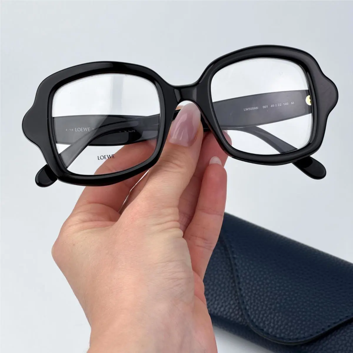 Loewe Women Eyeglasses Black Demo Square LW50066I Curvy 001