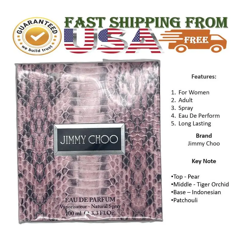 Perfume For Women By Jimmy Choo Eau De Perform Edp Spray 3.3 Oz. Great For Gift