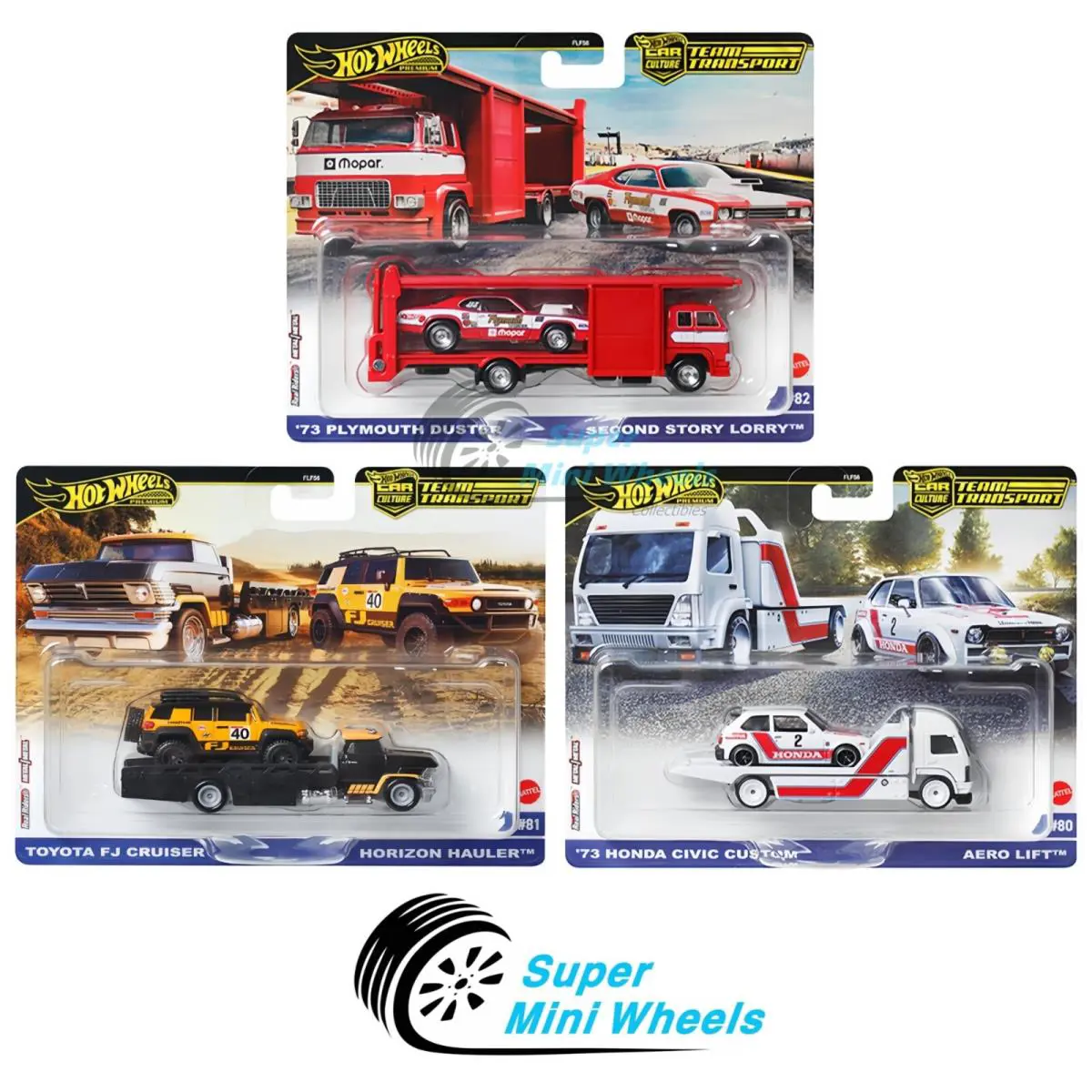 Hot Wheels 2025 Car Culture Team Transport G Case Set of 3 Cars In-stock