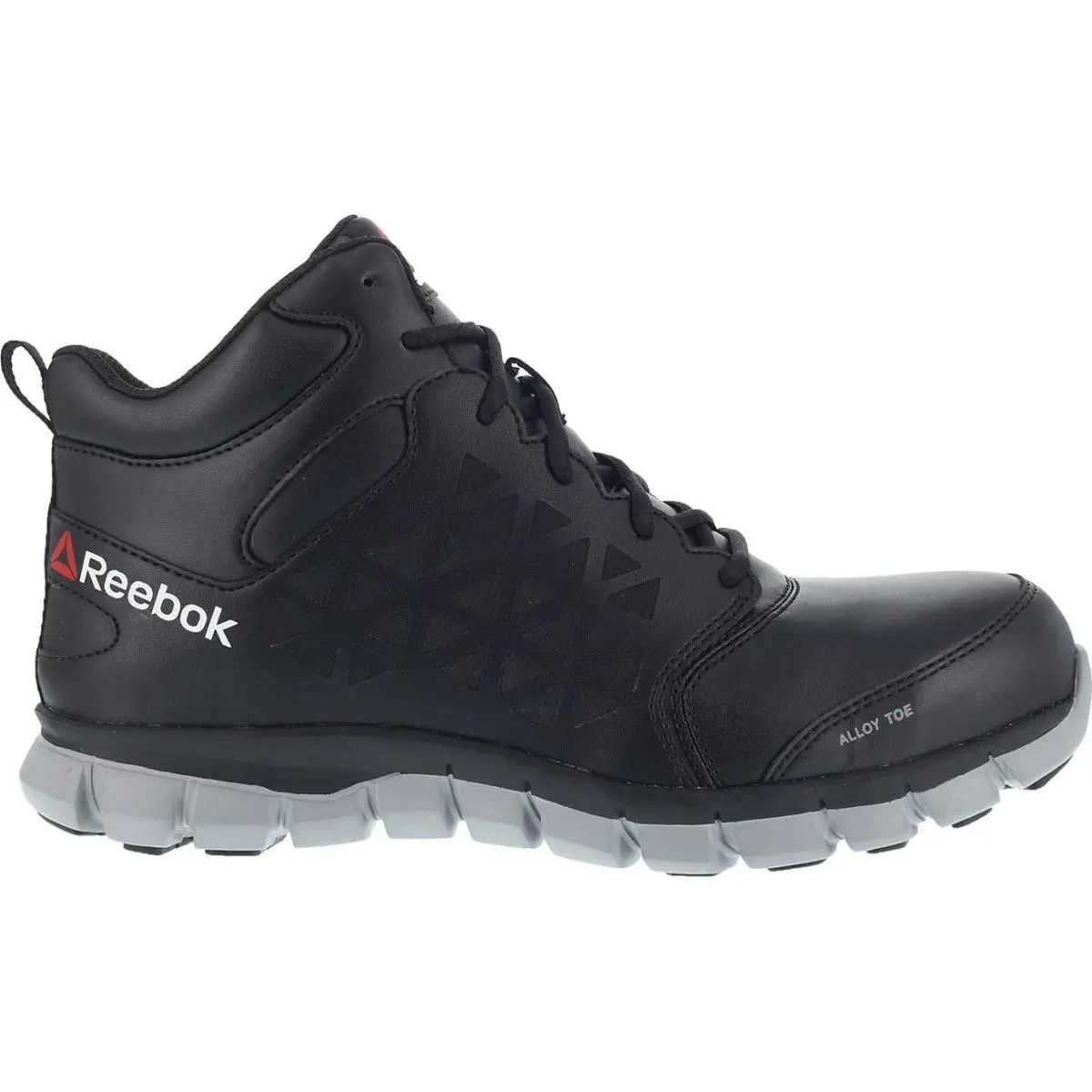 Reebok Sublite Cushion Work Alloy Toe Electrical Hazard Athletic Work Shoe - BLACK