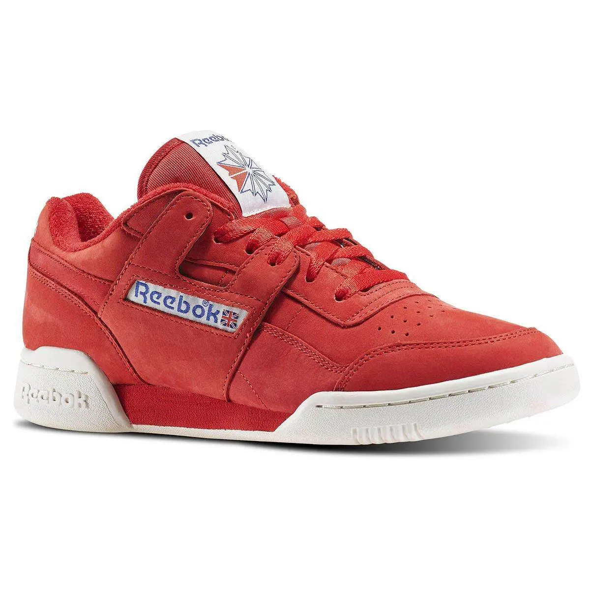 Reebok Mens Workout Plus Vintage Primal Red White Sneakers All Sizes - Red
