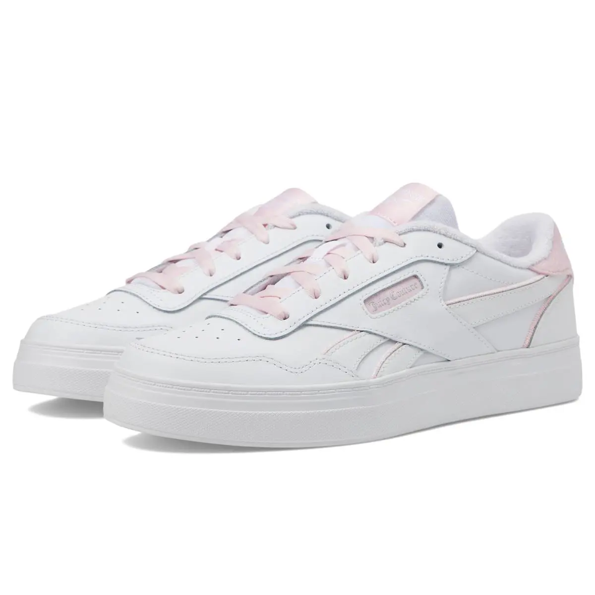 Reebok Women`s Court Advance Bold Sneaker White/pink/white 9 - White/Pink/White