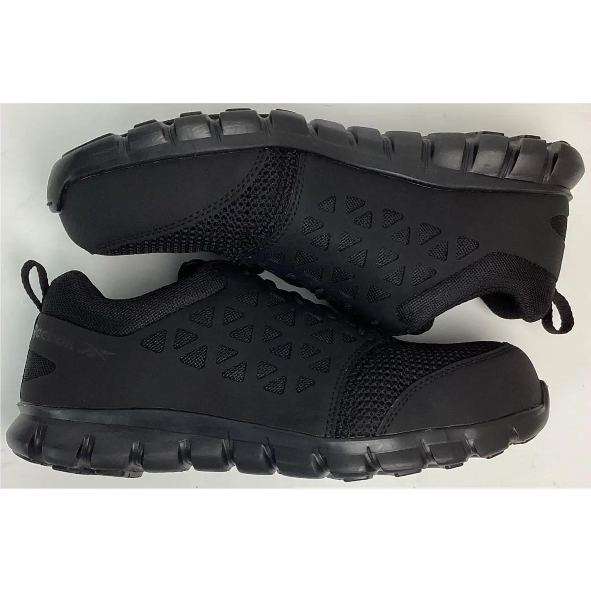 Reebok Sublite Men`s Alloy Safety Toe Cushioned Work Shoes Black Size 10 W