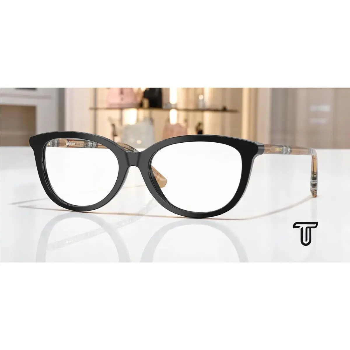 Burberry BE2431 4161 Black Demo Lens 54 mm Women`s Eyeglasses
