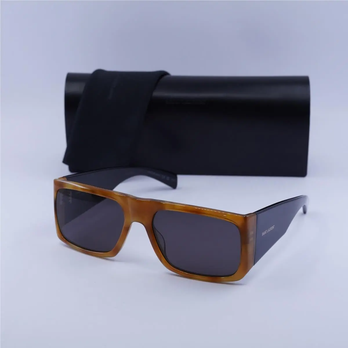 Saint Laurent SL635ACETATE 005 Brown Havana/black/black 58-18-130 Sunglasses by Yves Saint Laurent