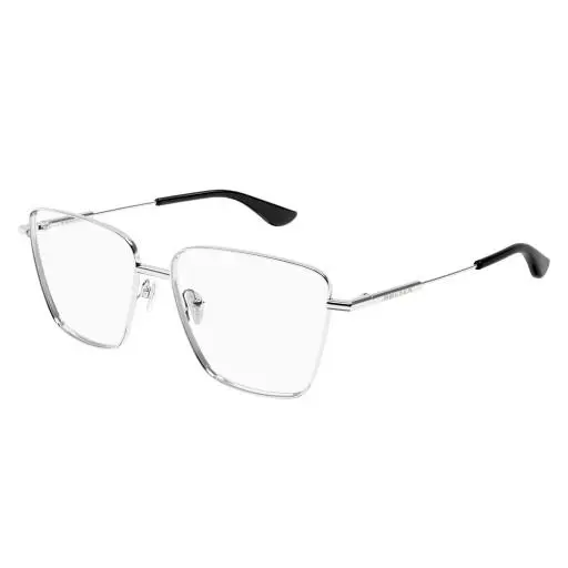 Alexander Mcqueen AM0503O Eyeglasses 001 Silver by Alexander McQueen