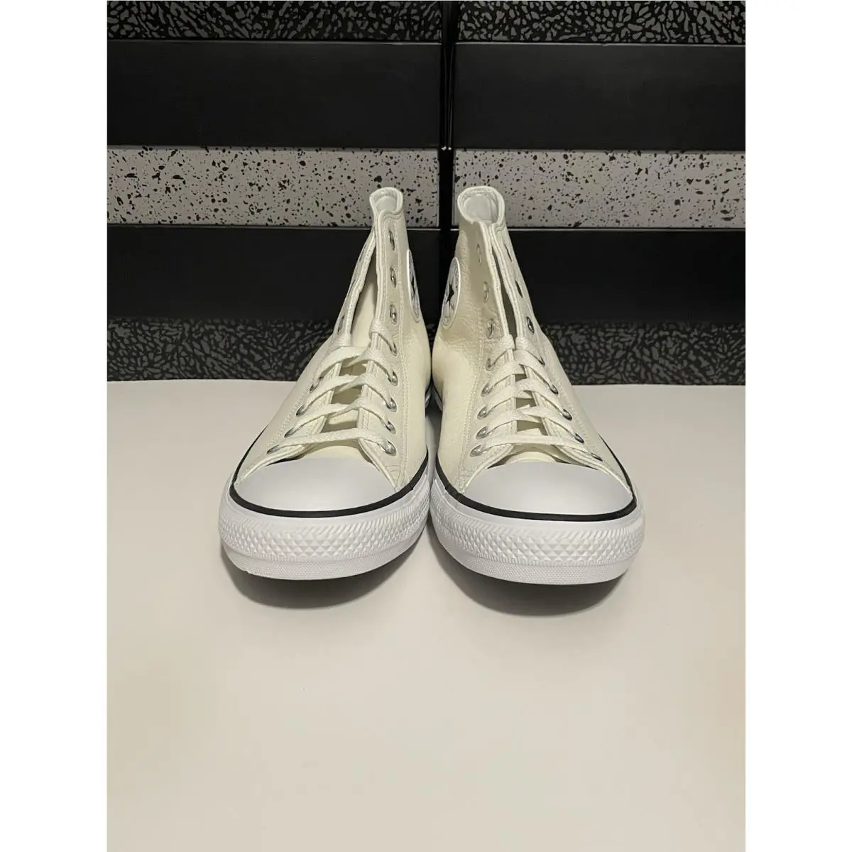 Converse shoes - Converse Chuck Taylor All Star High Leather - A05593C - Egret/Vintage White/White (UPC: 0194434551570) 0