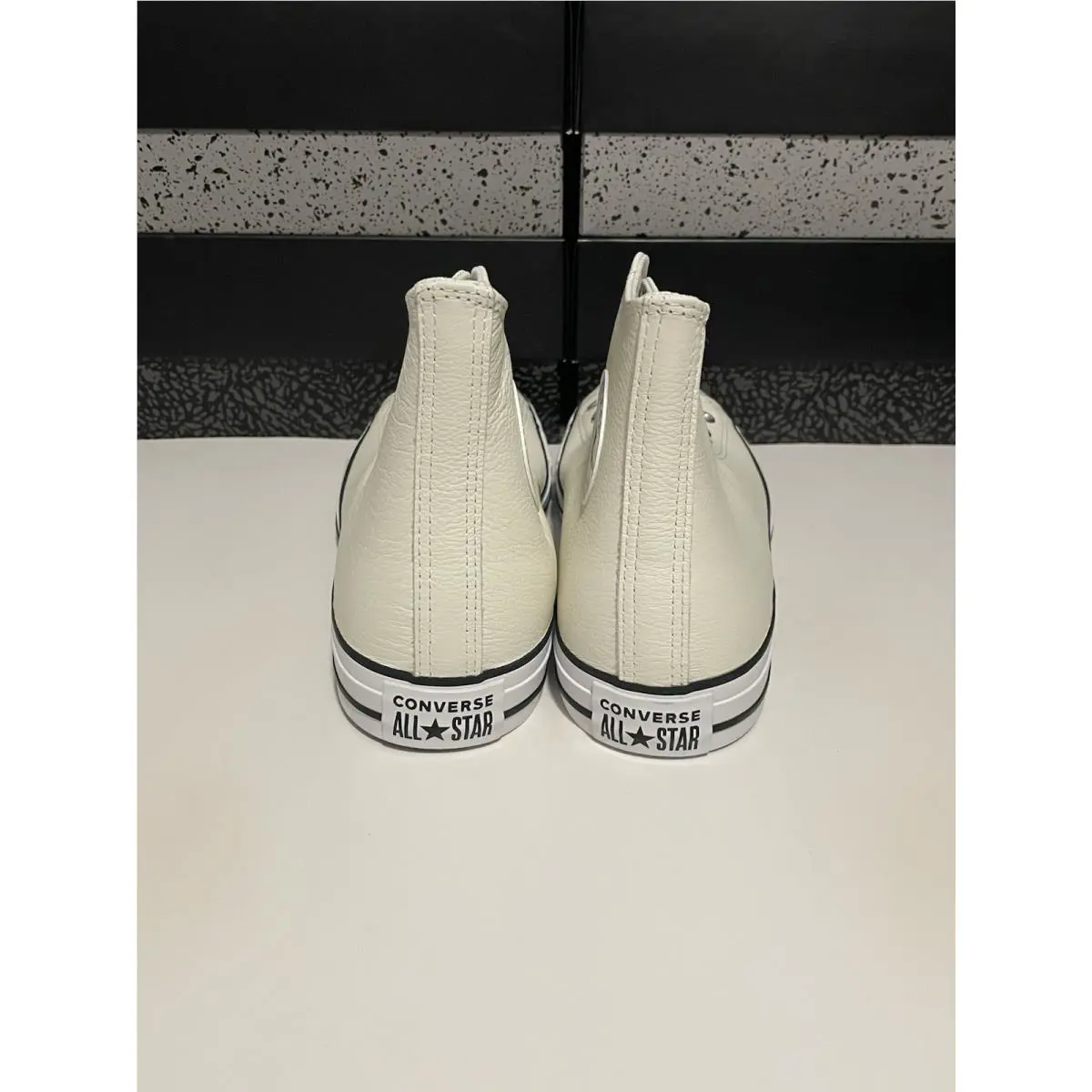 Converse shoes - Converse Chuck Taylor All Star High Leather - A05593C - Egret/Vintage White/White (UPC: 0194434551570) 1