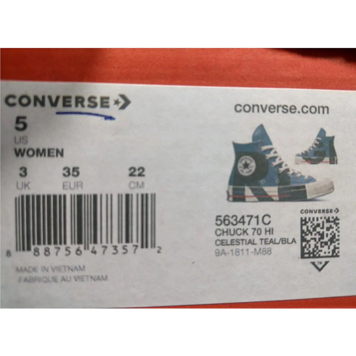 Converse shoes - Converse Chuck 70 High - Chuck High - 563471c - Celestial Teal 6