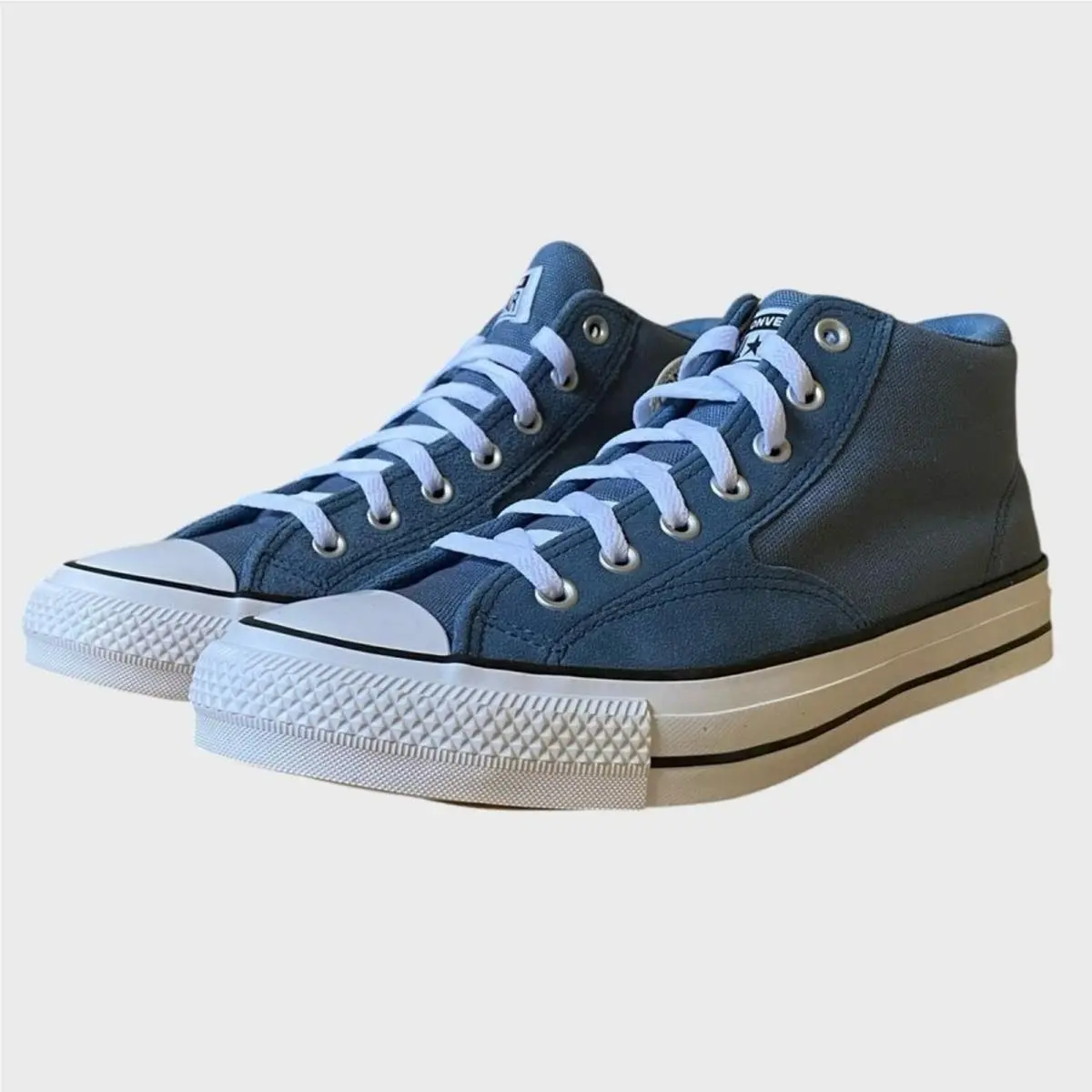 Converse Ctas Malden Street Canvas Suede Mid Sneakers Sz Men 10 Wm 12 Blue
