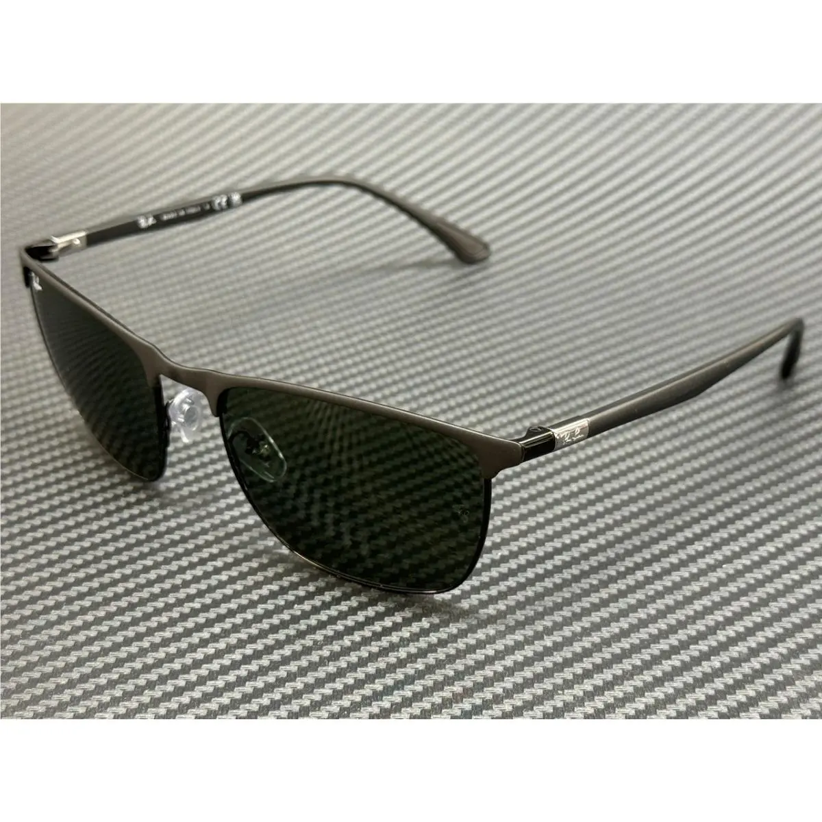 Ray Ban RB3686 186 31 Black Green Unisex 57 mm Sunglasses by Ray-Ban