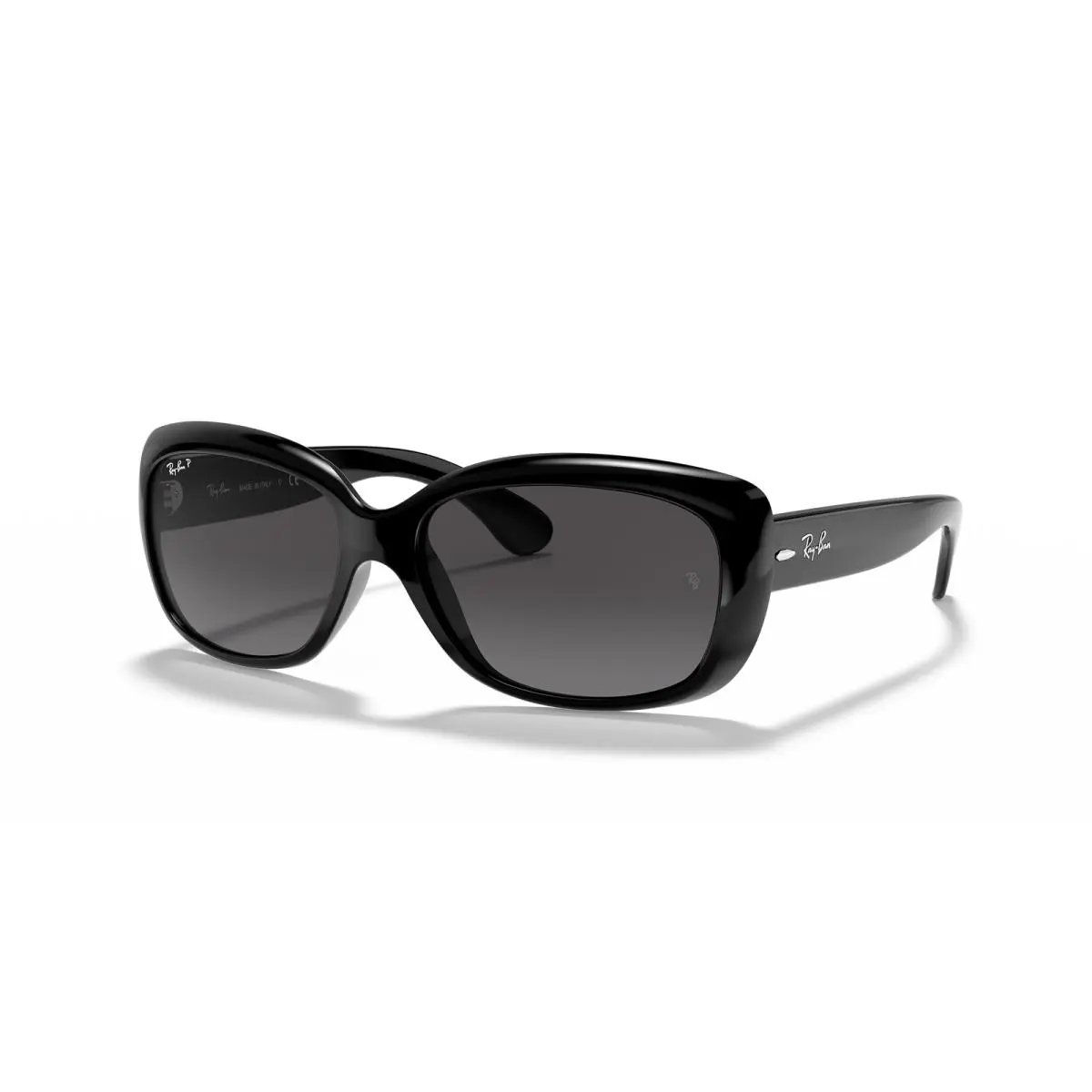 Ray-ban Jackie Ohh Polished Black Grey Gradient Polarized 58mm Sunglasses RB4101